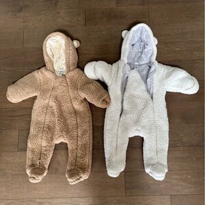 Two baby size 6-9 onsies for winter